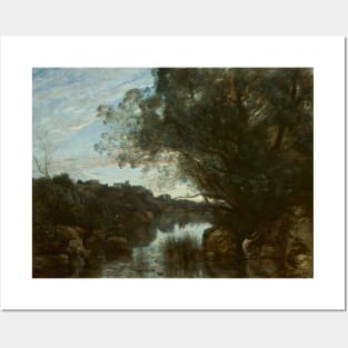 Souvenir of the Environs of Lake Nemi by Jean-Baptiste-Camille Corot Posters and Art